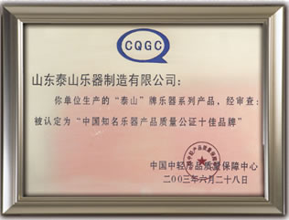 中国知名乐器产品质量公证十佳品牌